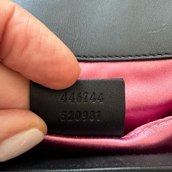 Authentic Gucci Velvet Matelasse Mini GG Marmont Shoulder Bag Black - Picture 10 of 12